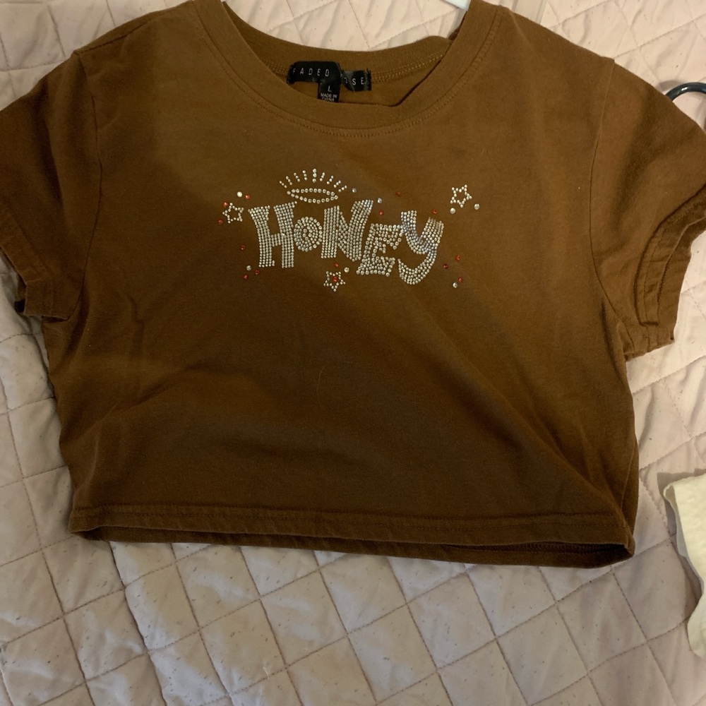 Brown crop top